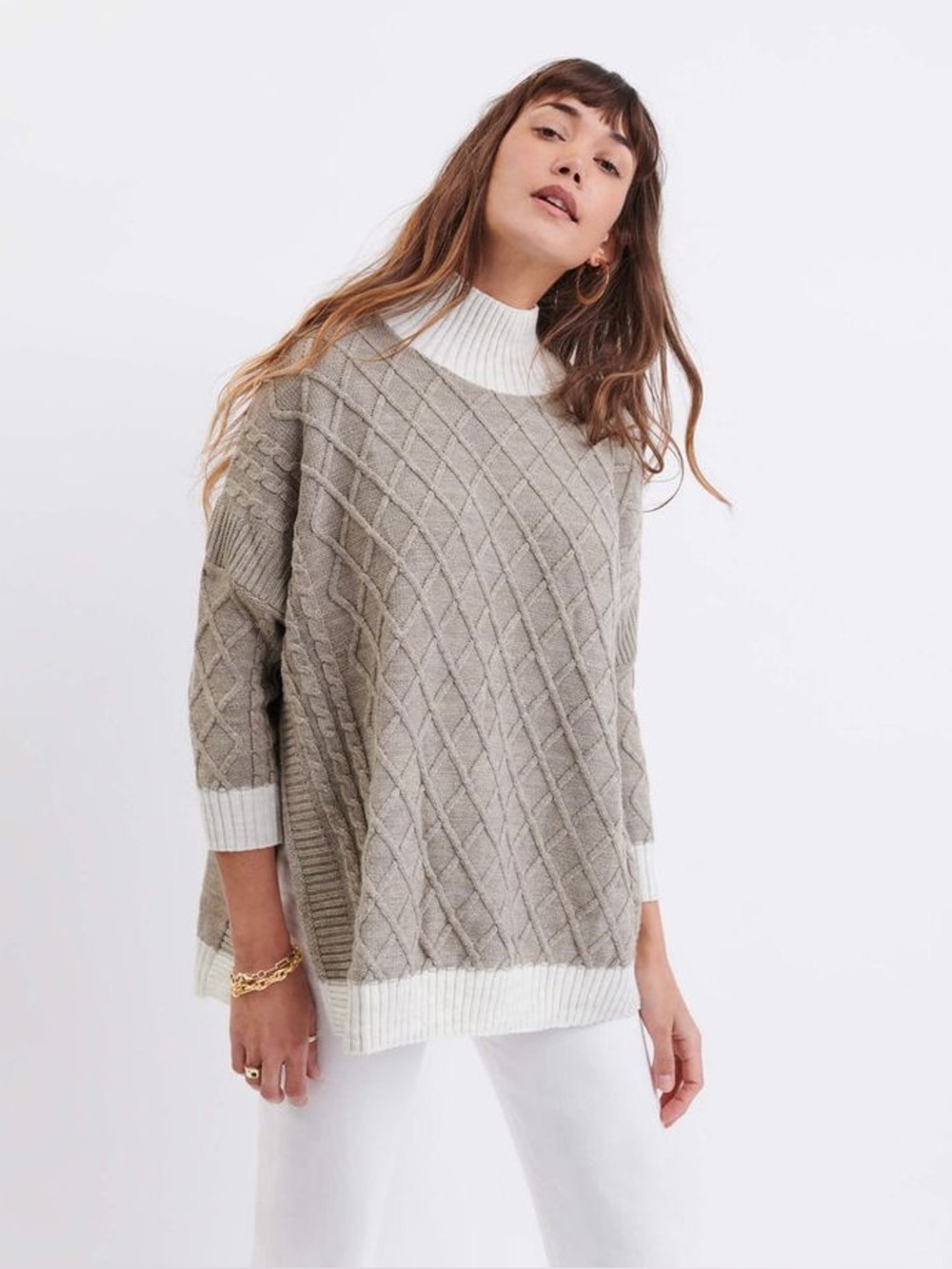 MERSEA THE LISBON TRAVELER Turtleneck Sweater DRIFTWOOD/SEASALT - One Size